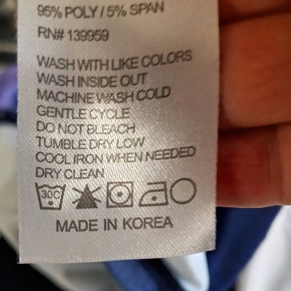 Stunning array of color on this navy shirt remind me of Picasso. - Picture 6 of 6